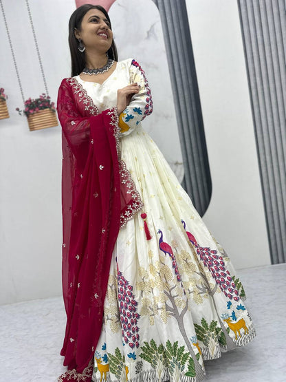 Wedding Pink Color Wear Dola Silk With Mill Print And Foil Work Designer Lehenga Choli