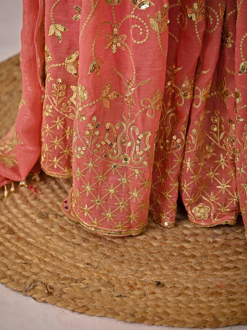 Fancy Pink Color Sequnce Embroidered Sharara Suit With Dupatta