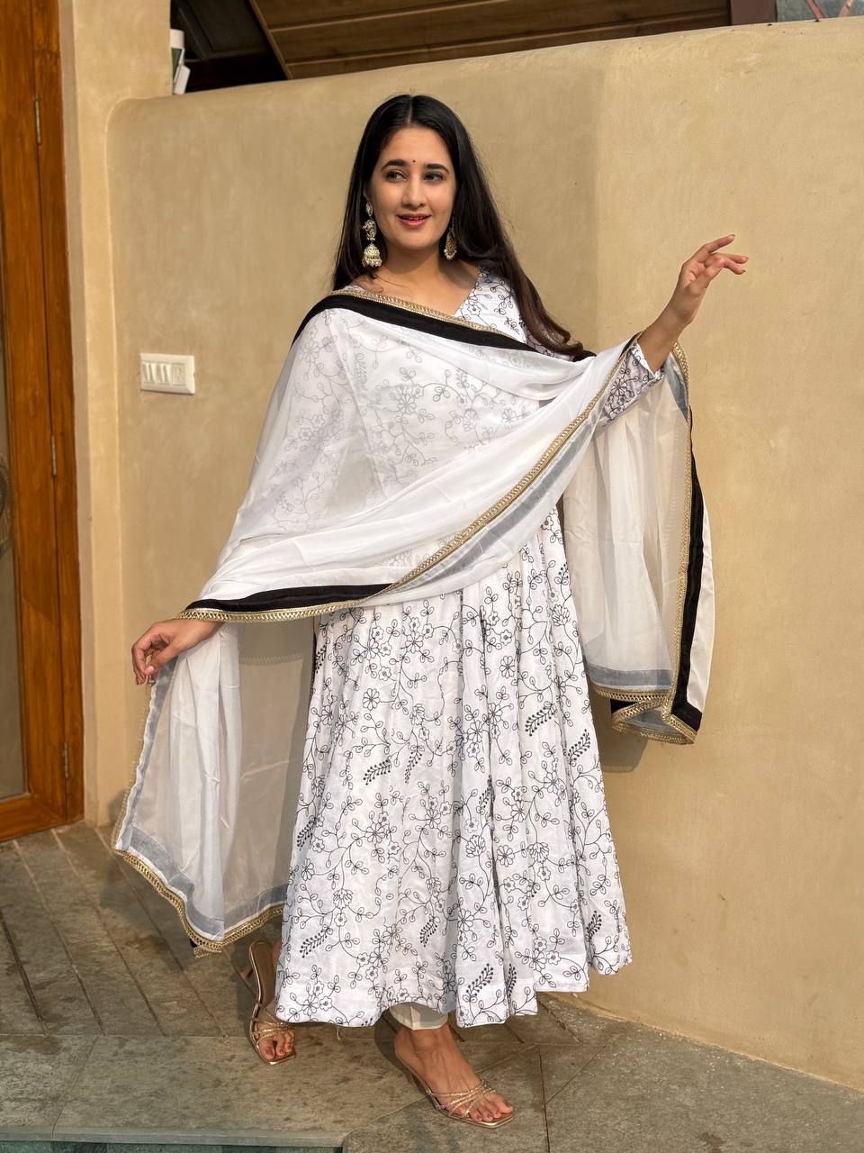 Precious White Color Sequence Embroidery Anarkali Suit With Dupatta