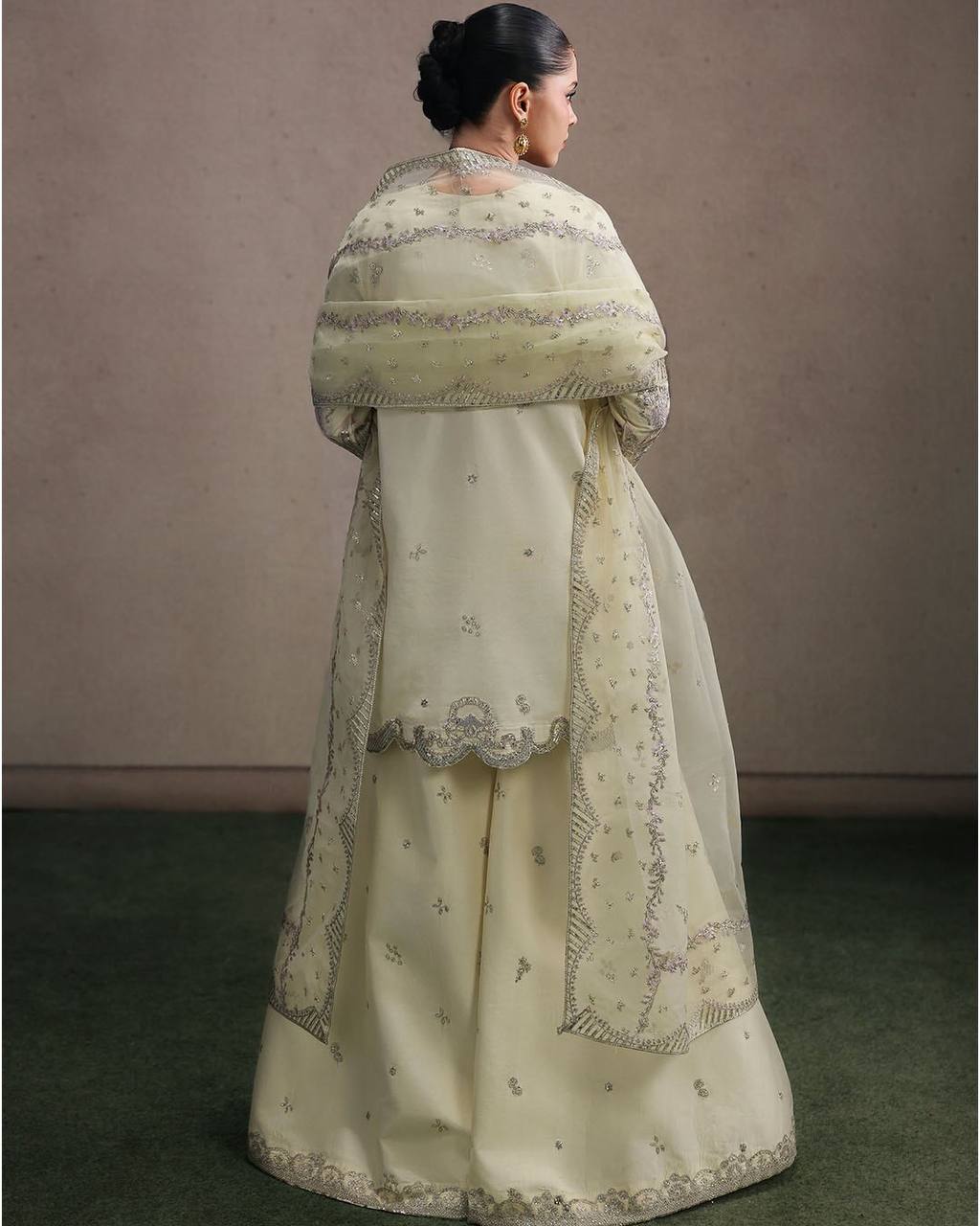 Party Wear Off White Color Sequence Embroidered Sharara Suit With Dupatta