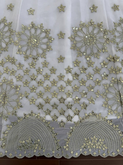 Innovative White Color Sequence Embroidered Lehenga With Dupatta