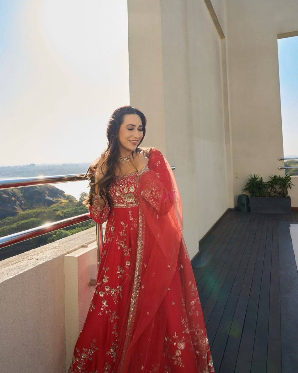 Unique Orange Color Sequence Anarkali Suit With Dupatta