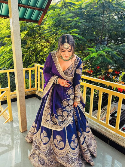 Luxuriant Purple Sequence Embroidered Lehenga With Dupatta