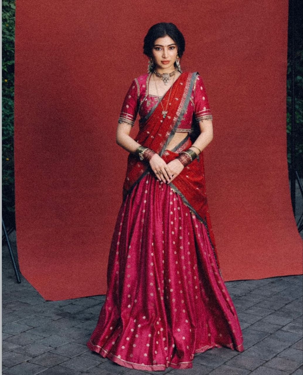 Celebrity Wear Pink Color Embroidery Sequin Work Soft Silk Lehenga Choli