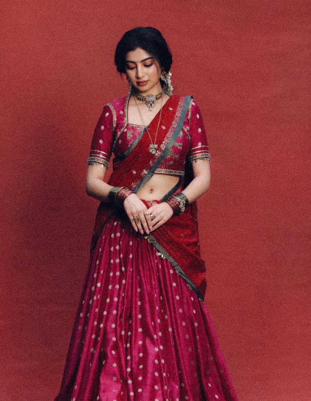 Celebrity Wear Pink Color Embroidery Sequin Work Soft Silk Lehenga Choli