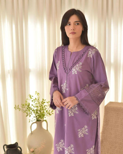 Festive Wear Onion Color Roman Silk With Embroidery Work Salwar Suit