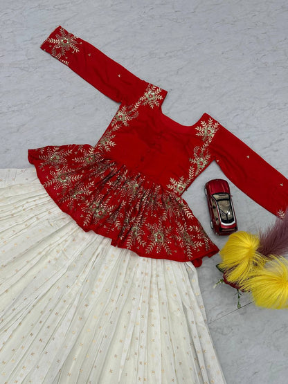 South Style Wear Chinon Heavy Thread With Sequence Work Lehenga Choli