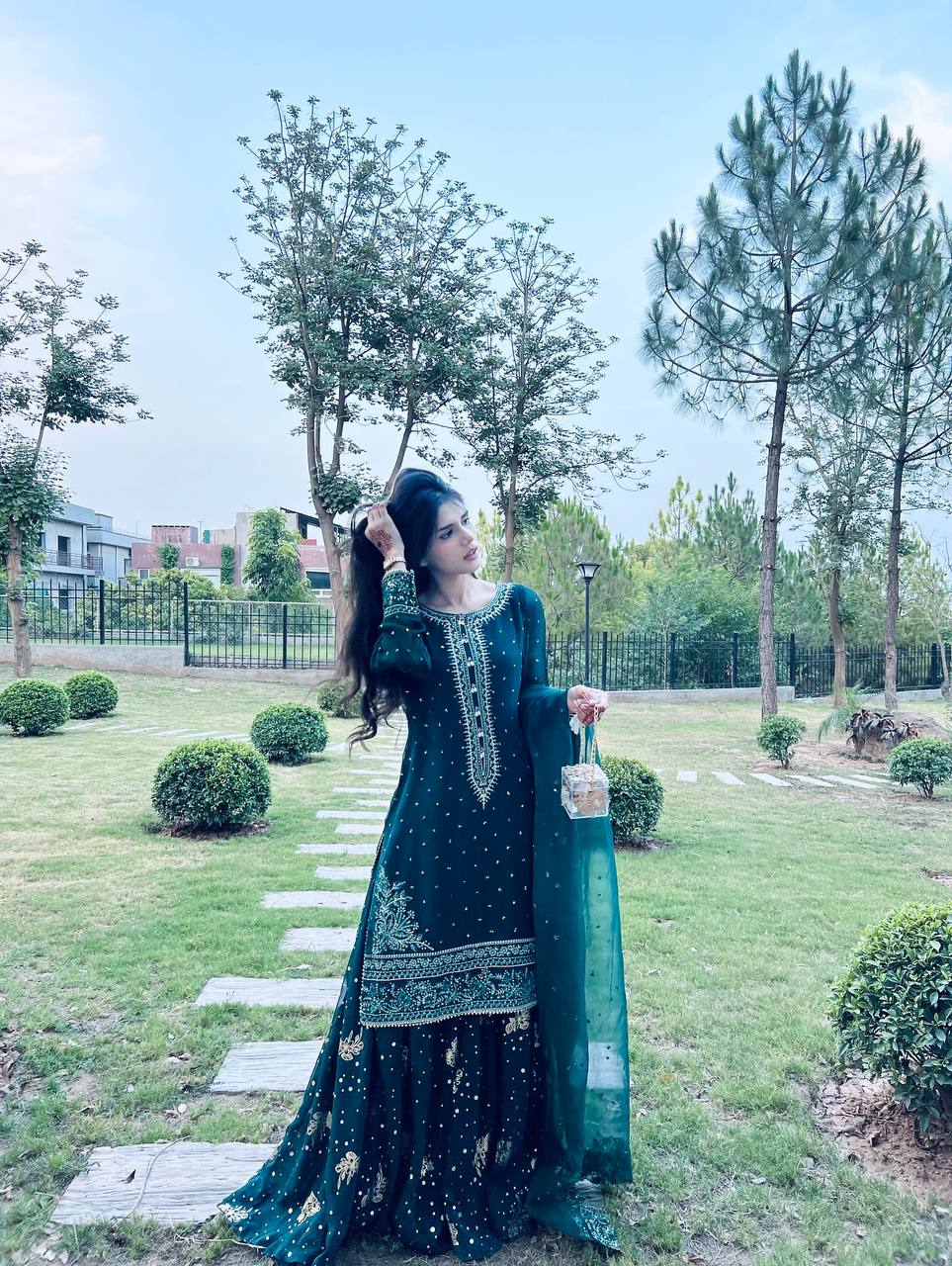 Elegant Green Color Embroidered Top with Semi-Stitched Lehenga & Net Dupatta for Wedding Wear