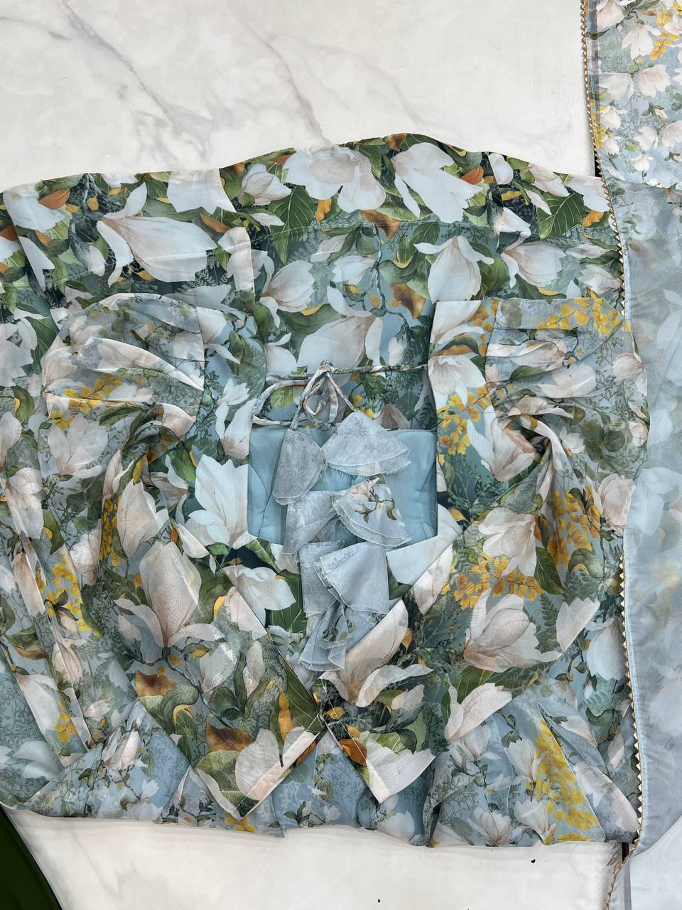 Function Wear Multi Color Heavy Pure Soft Organza Silk With Floral Printed Designer Anarkali Gown