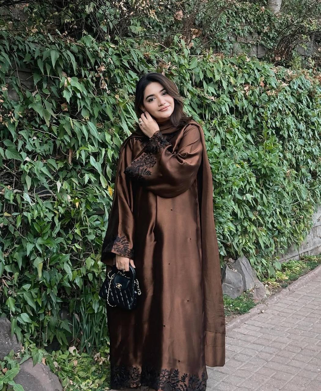Fancy Brown Color Embroidered Kaftan Palazzo With Dupatta