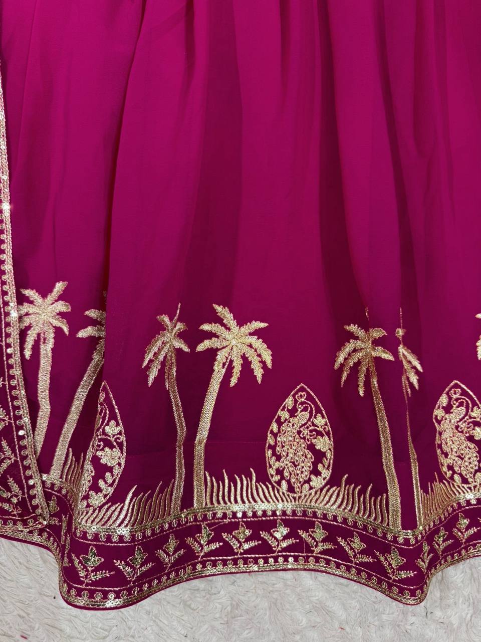 Occasion Wear Maroon Color Sequence Thread Work Anarkali Gown