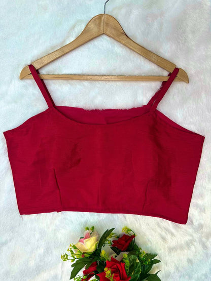 Red Color Chinnon Silk Fully Stitched Party Wear Dhoti Suit With Koti
