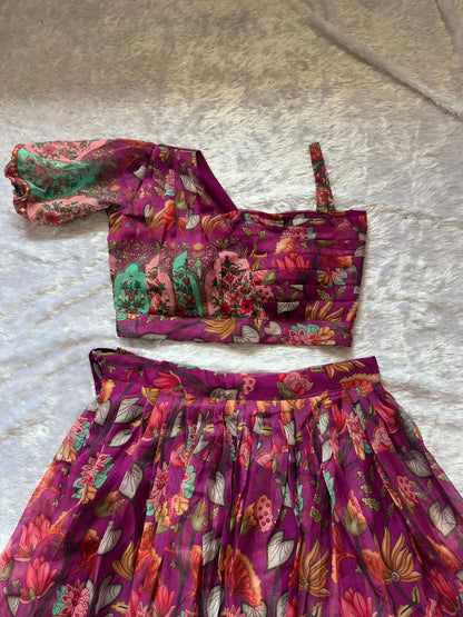 Fabulous Maroon Color Pure Organza Silk Lehenga Choli