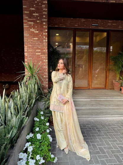 Superhit Yellow Color Sequence Embroidered Salwar Suit