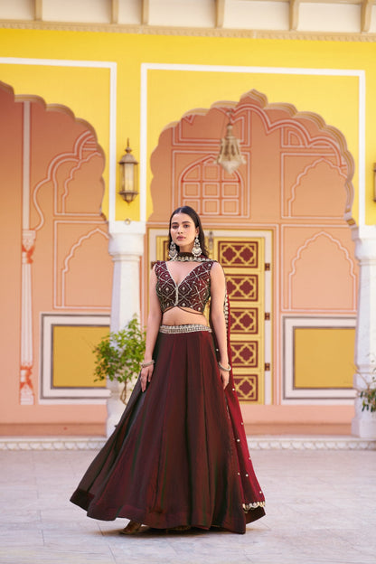 Engagement Wear Thread Embroidered Designer Lehenga Choli