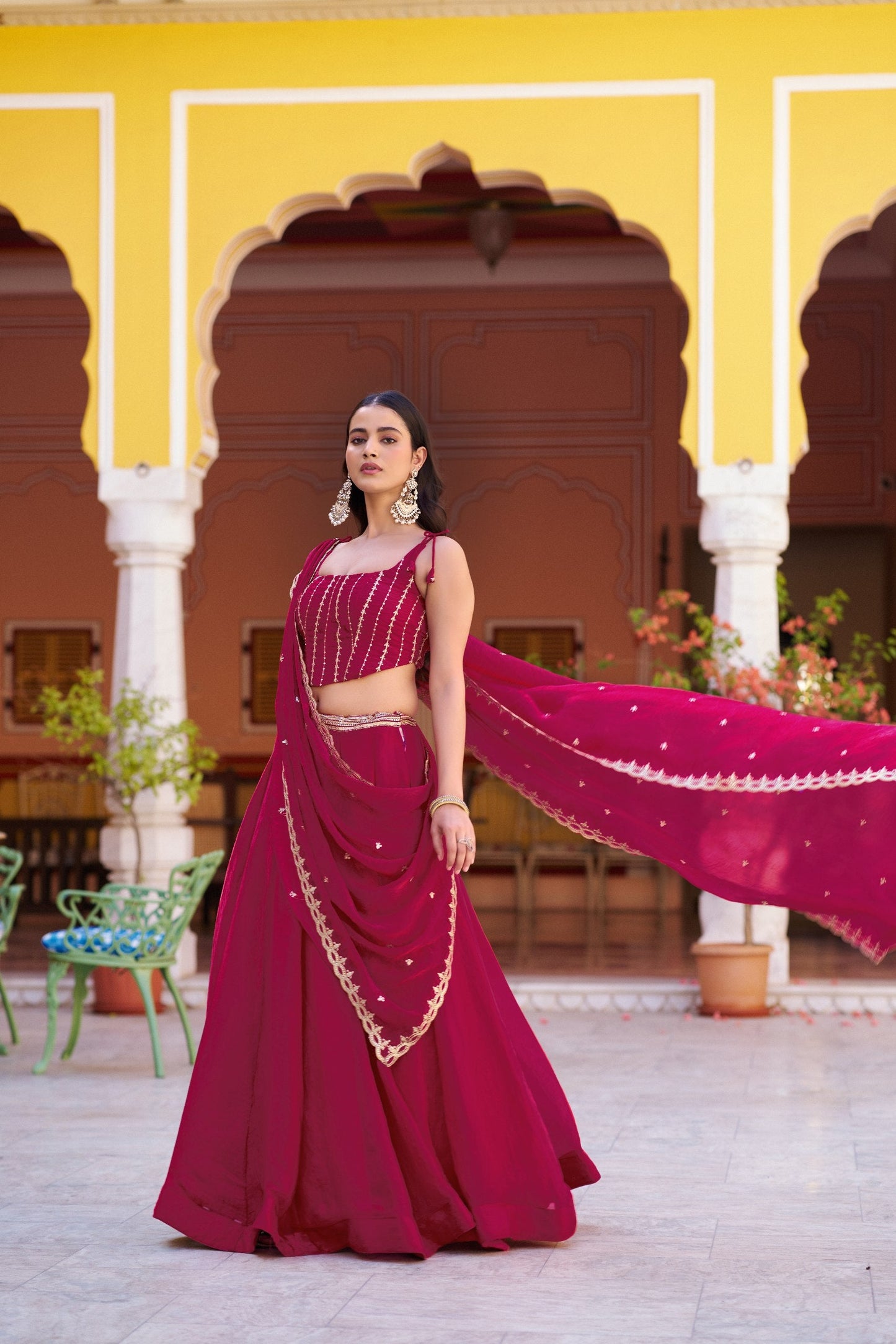 Engagement Wear Thread Embroidered Designer Lehenga Choli