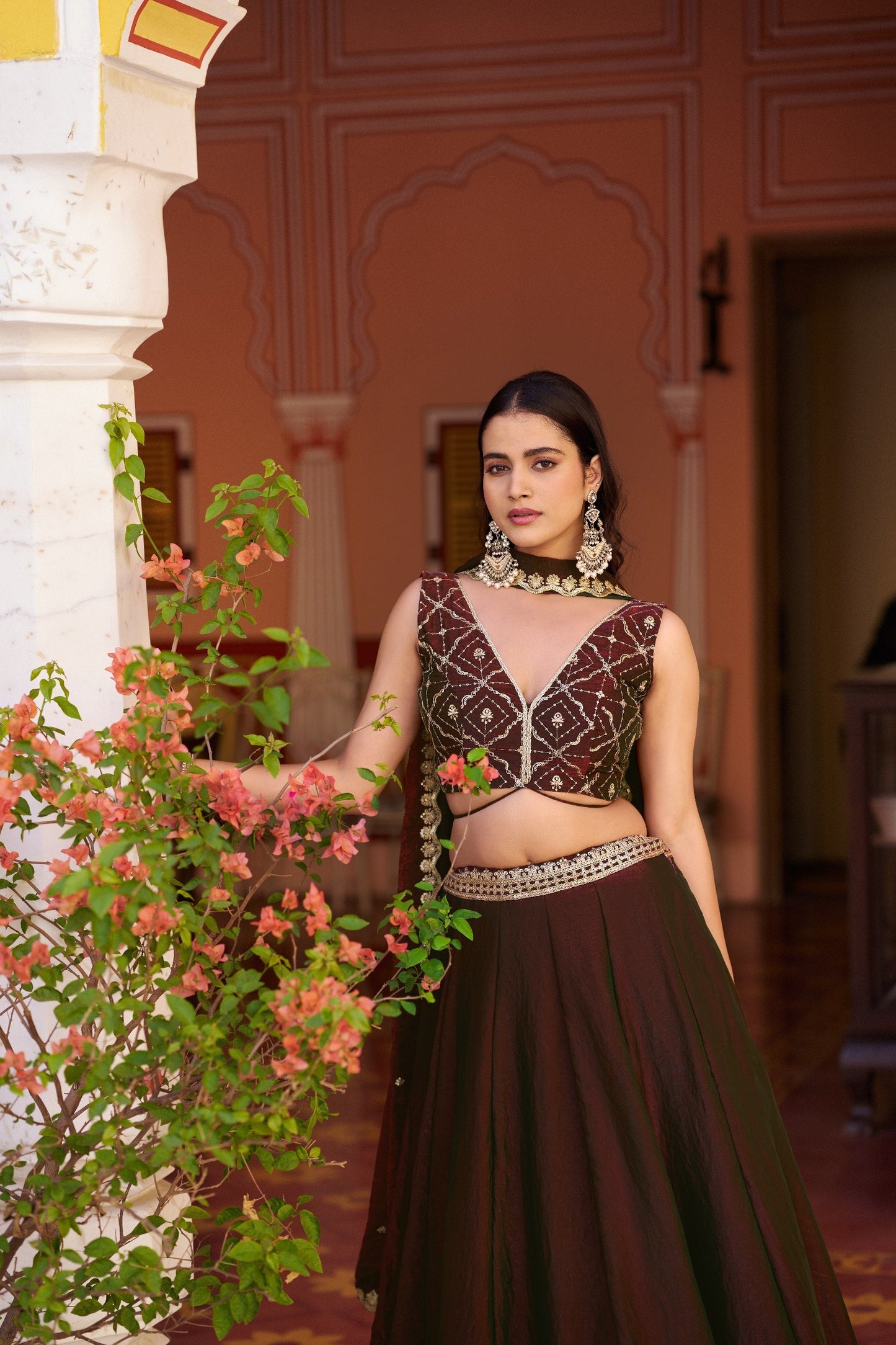 Engagement Wear Thread Embroidered Designer Lehenga Choli