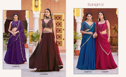 Engagement Wear Thread Embroidered Designer Lehenga Choli