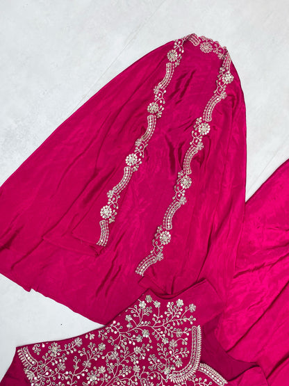 Fantastic Pink Color Skirt With Koti