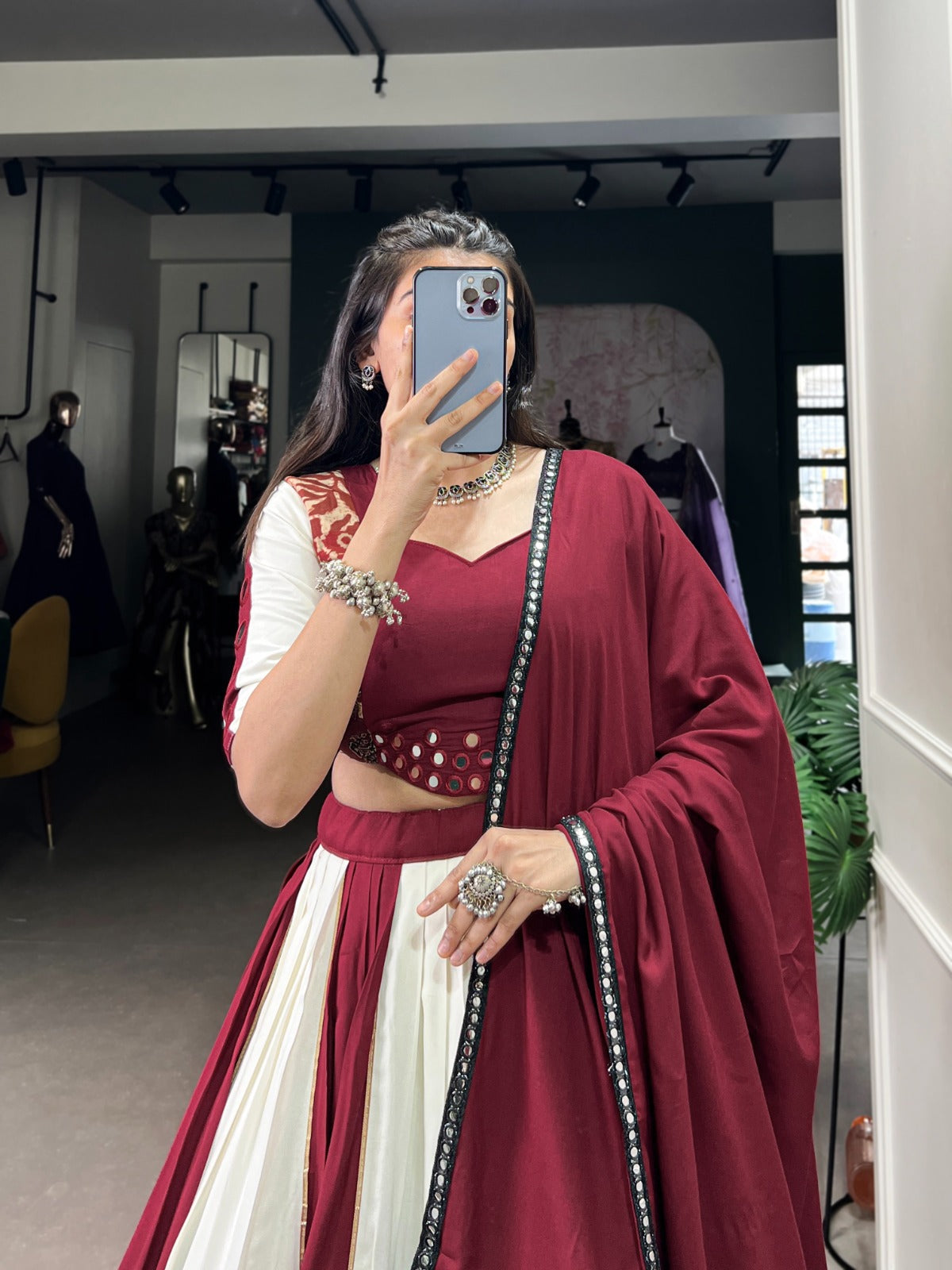Fabulous Red Color Pure Rayon Lehenga Choli