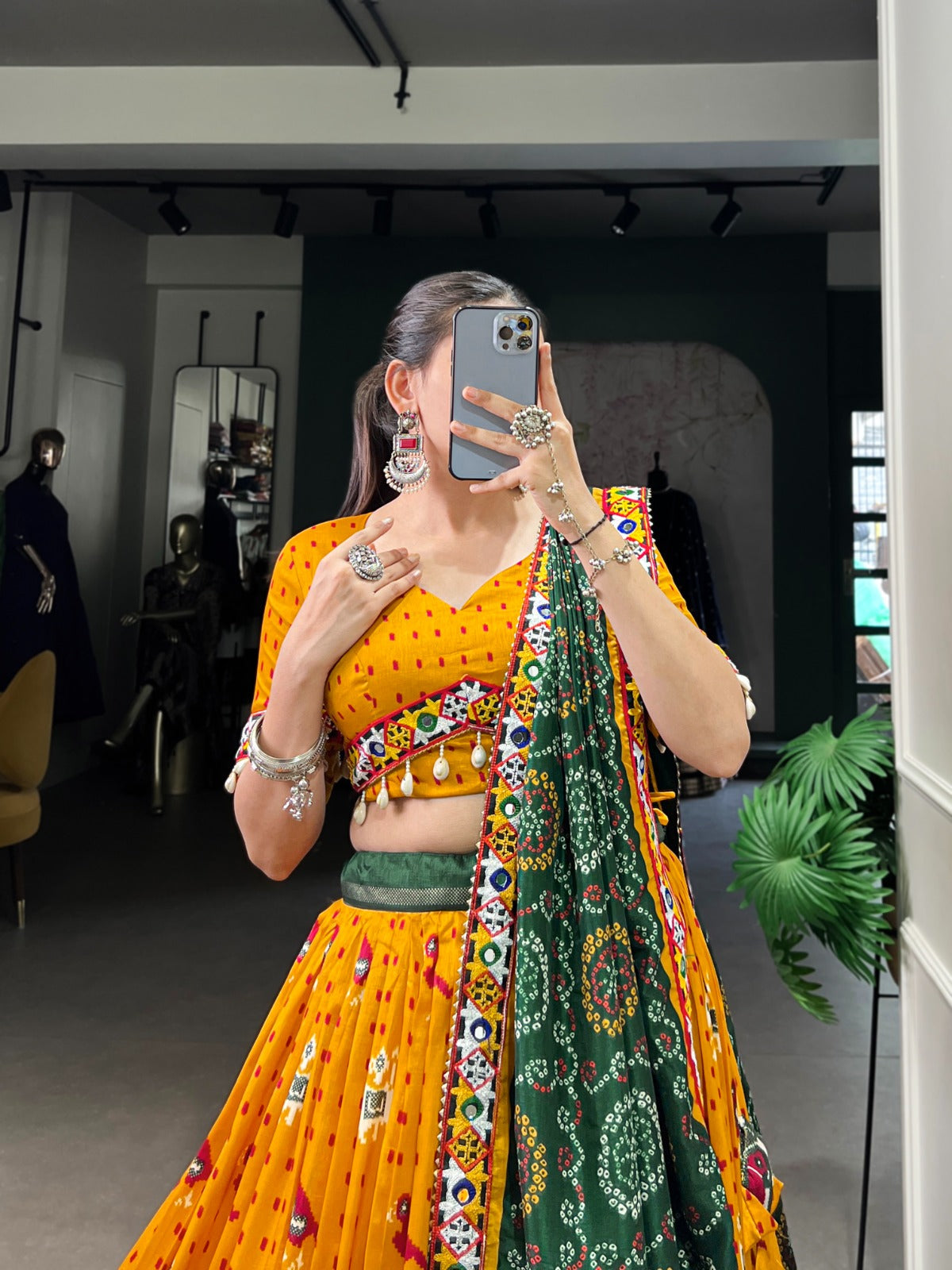 Navratri Special Mustard Color Lehenga Choli