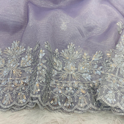 Precious Lavender Color Soft Twil Net Saree