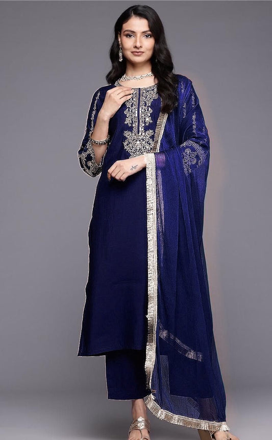 Precious Reyon Blue Color Salwar Suit