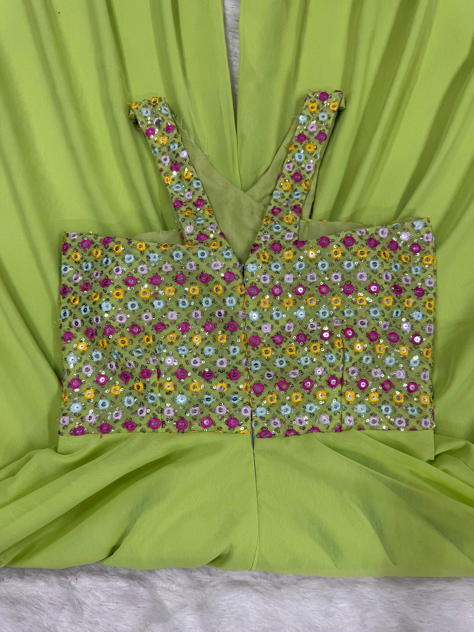 Designer Gorgette Perrot Color Sharara Suit