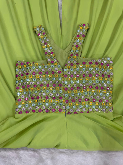 Designer Gorgette Perrot Color Sharara Suit