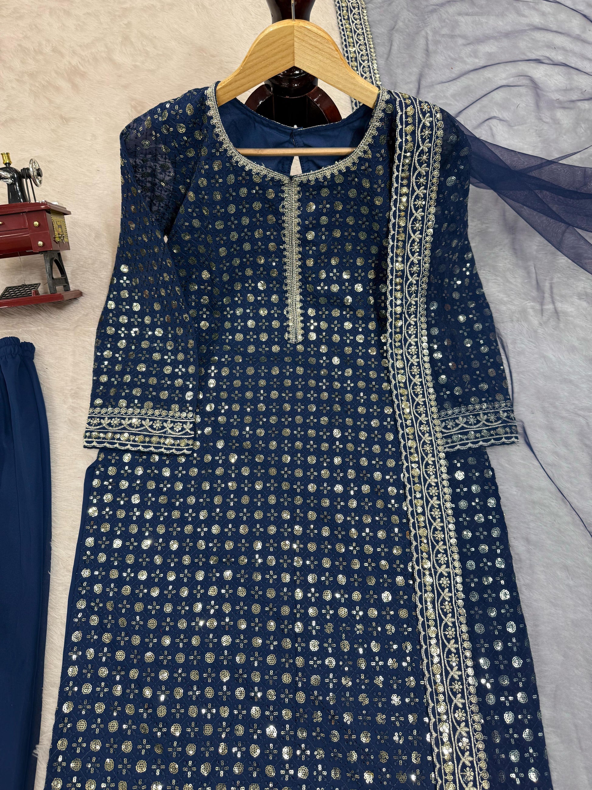 Wonderful Sequence Work Blue Color Salwar Suit