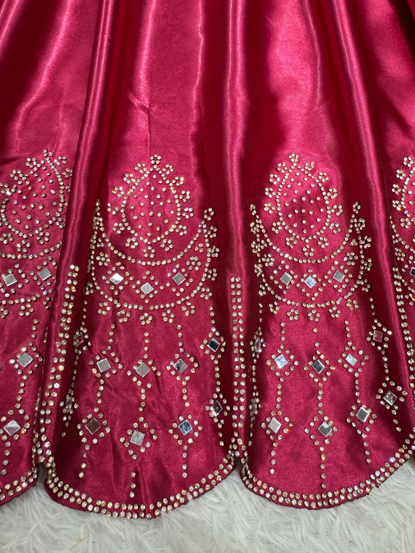 Wedding Wear Pink Color Satin Silk Lehenga Choli