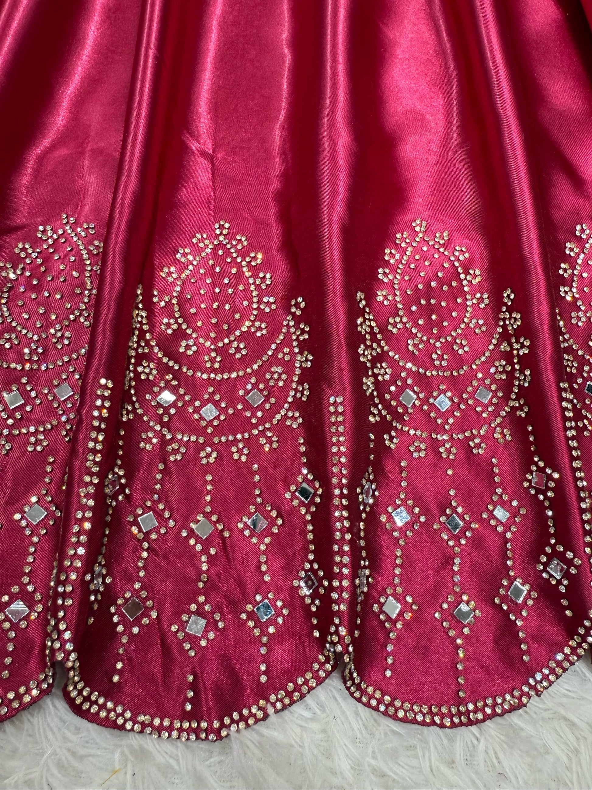 Wedding Wear Pink Color Satin Silk Lehenga Choli