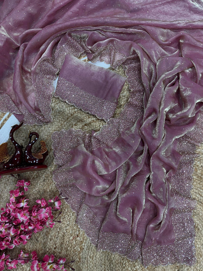 Attractive Silk Onion Color Saree