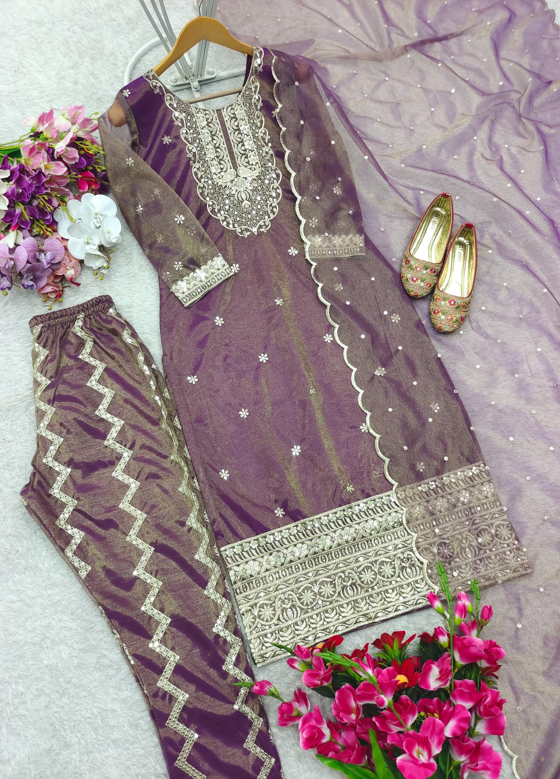 Charming Sequence Work Pink Color Salwar Suit
