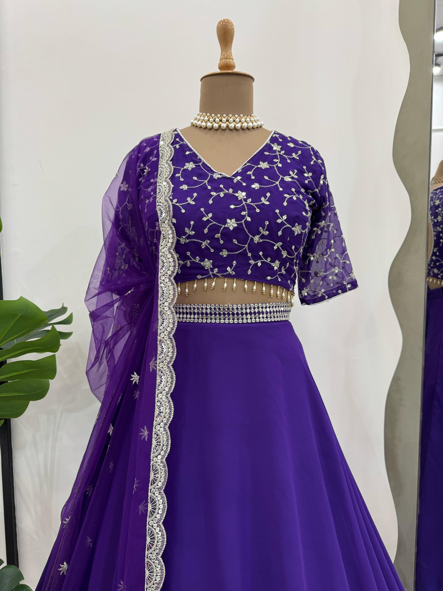 Wedding & Party Wear Purple Color Lehenga With Heavy Dupatta