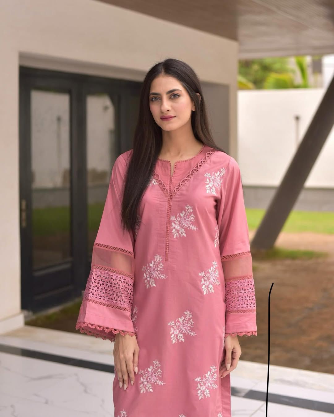 Classy Roman Silk Pink Color Salwar Suit