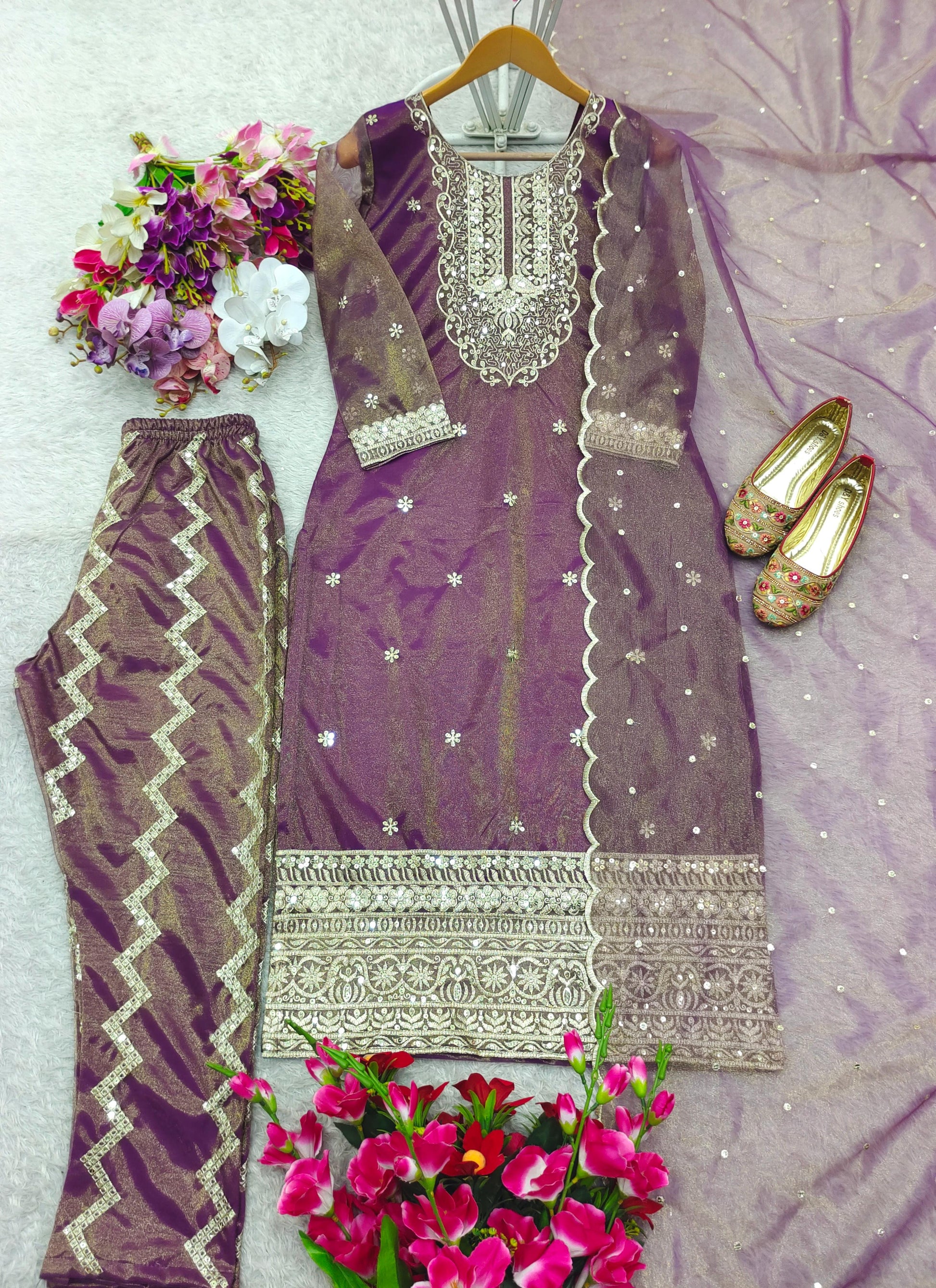 Charming Sequence Work Pink Color Salwar Suit