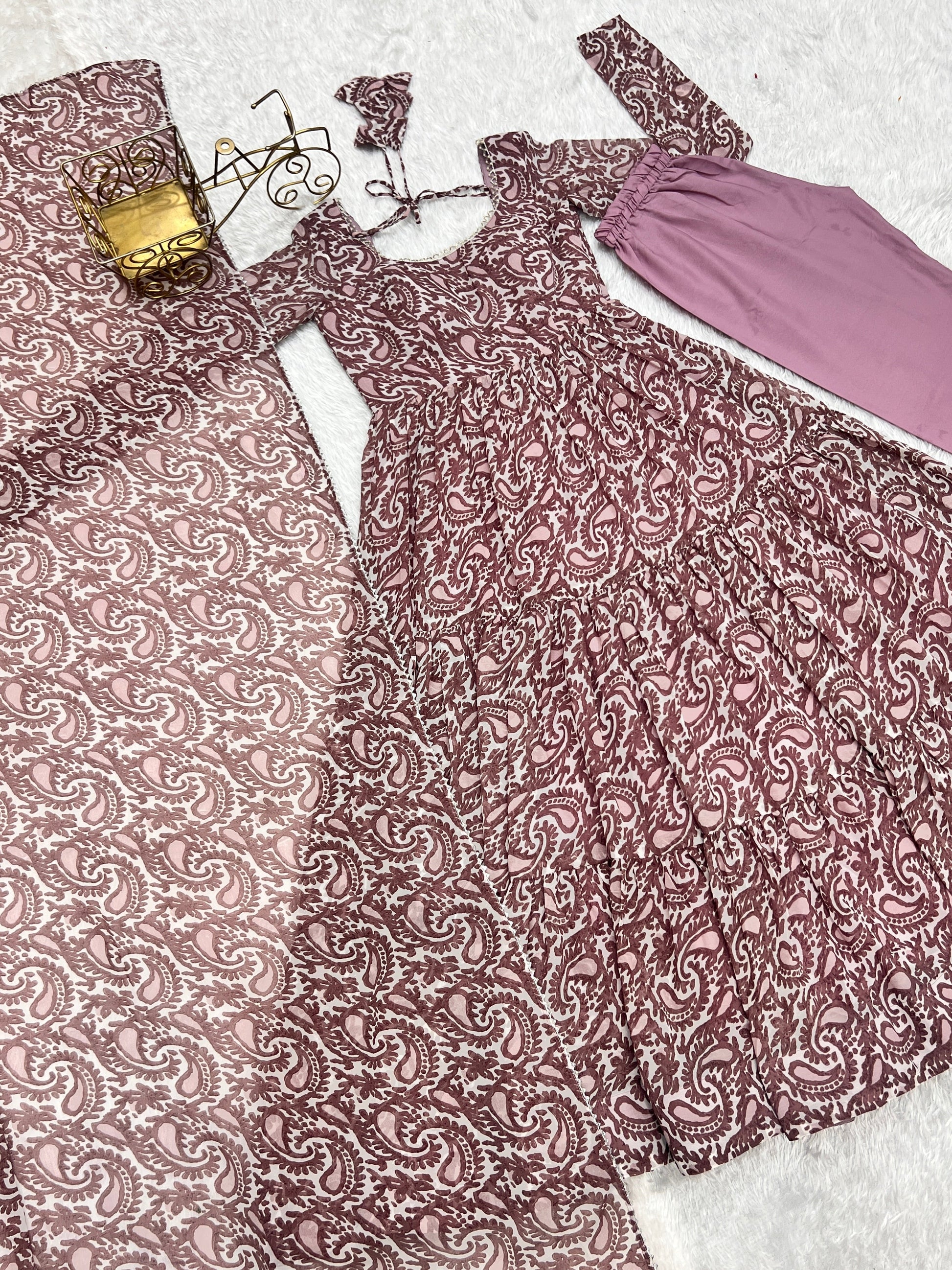Captivating Pink Color Anarkali With Dupatta Set
