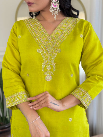 Elegent Beautifully designed that seamlessly combines tradition kurta set