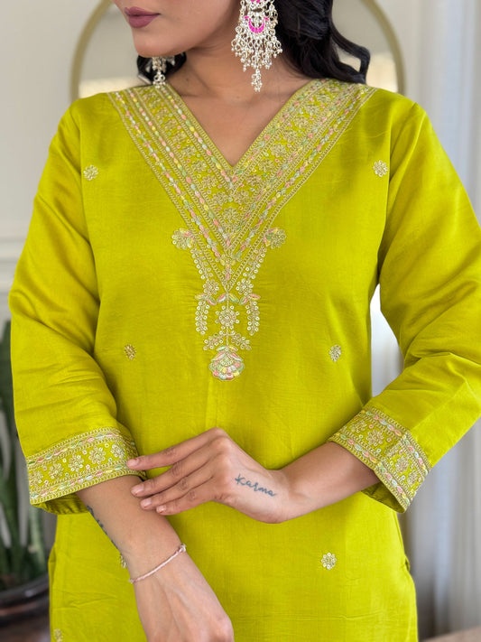 Elegent Beautifully designed that seamlessly combines tradition kurta set