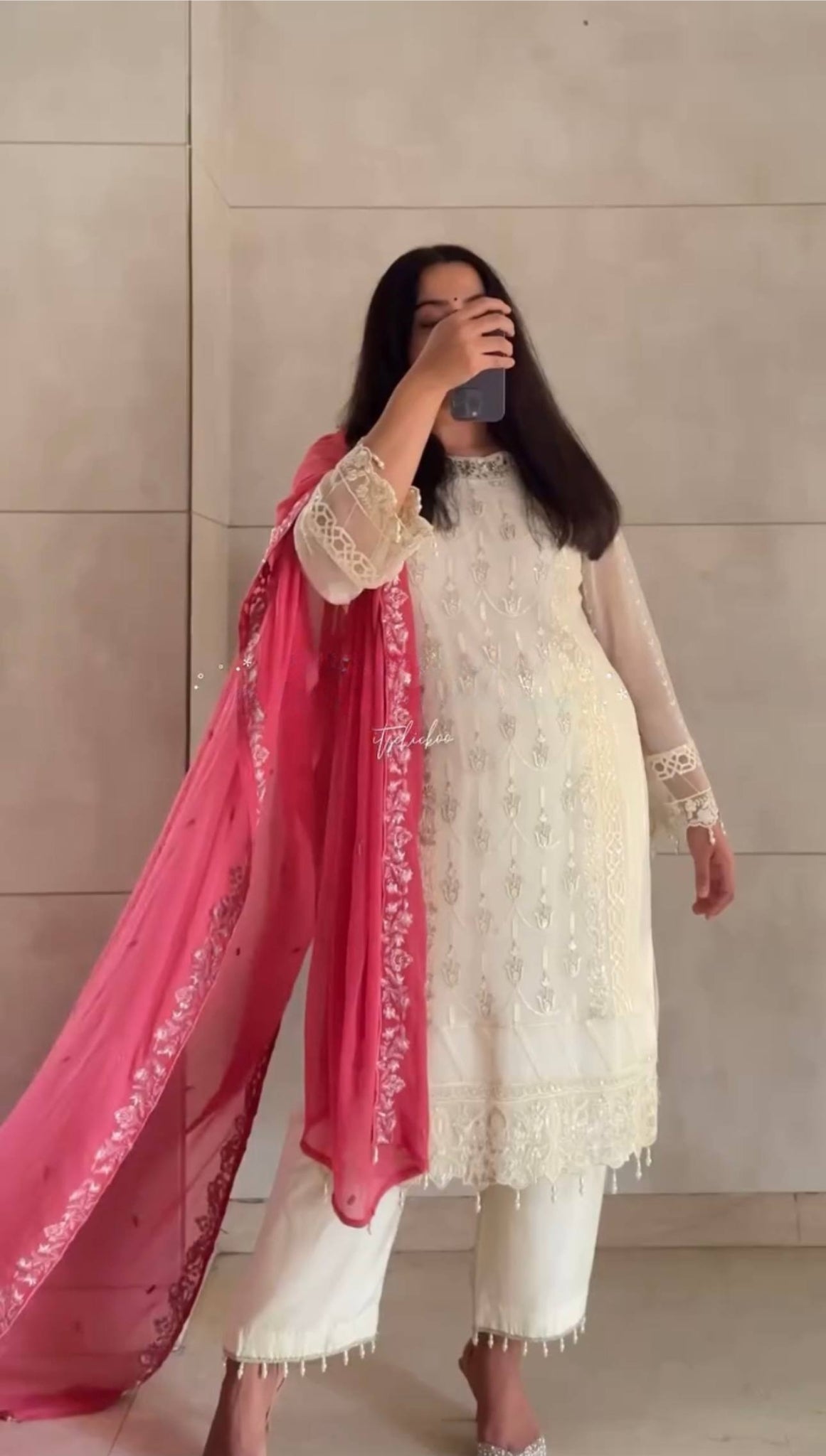 Party Wear Off White Color  Heavy Faux Georgette With Embroidery And Sequin Work Salwar Suit