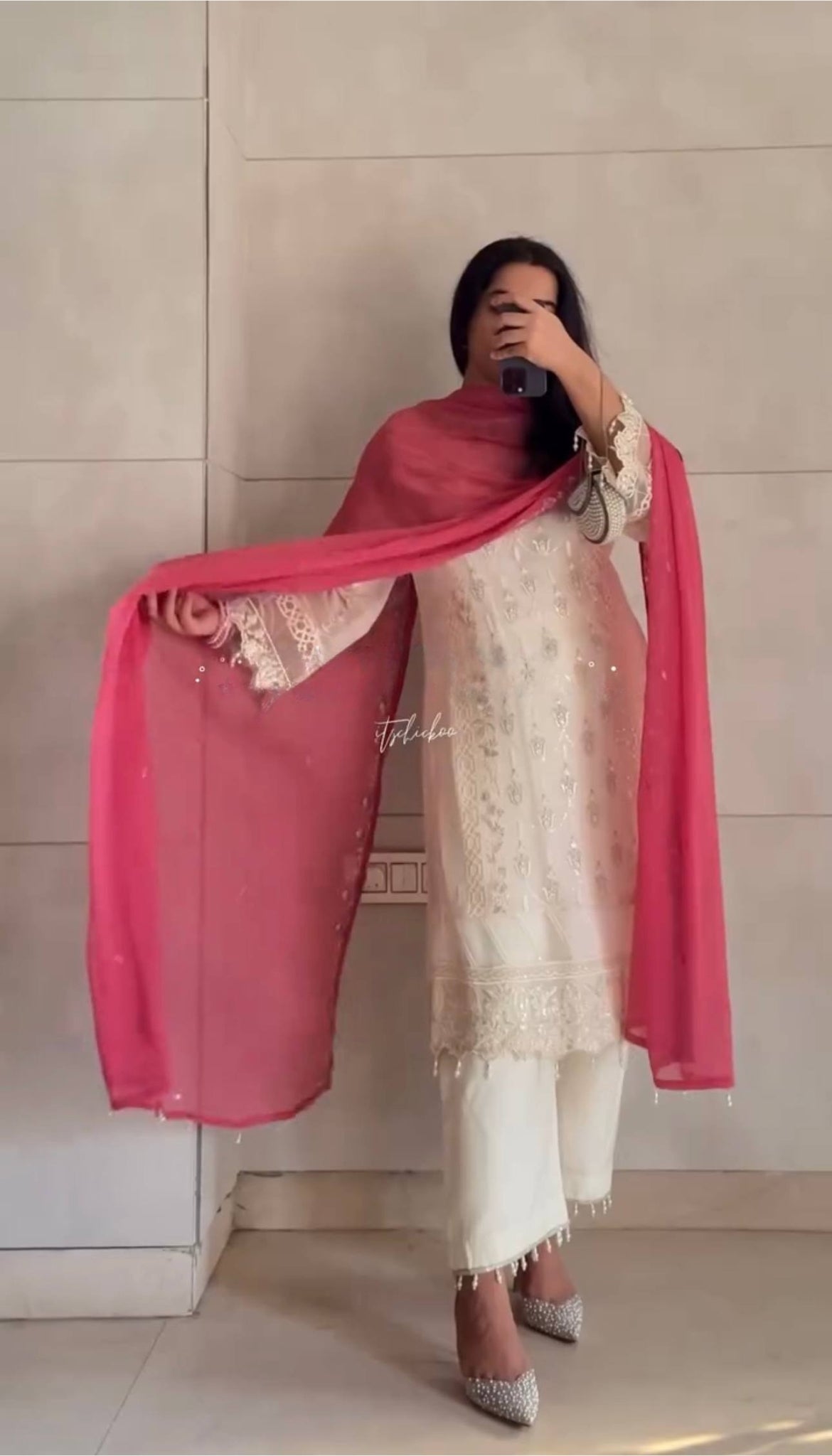 Party Wear Off White Color  Heavy Faux Georgette With Embroidery And Sequin Work Salwar Suit