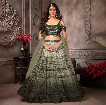 Mehendi Function Digital Printed Lehenga Choli
