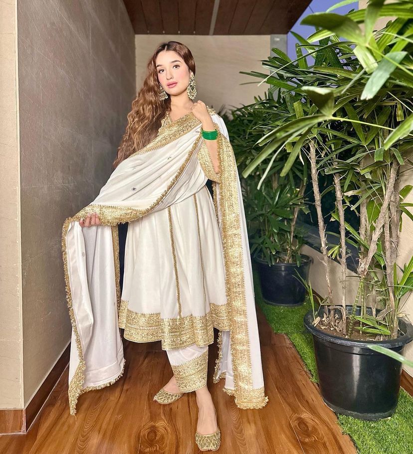 Ravishing White Color Embroidery Work Anarkali Suit