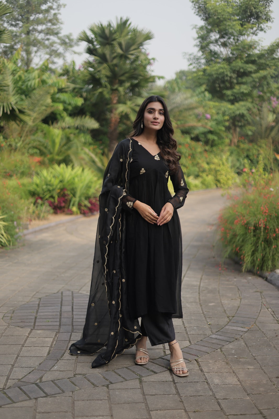 Exclusive Black Color Embroidered Work Salwar Suit