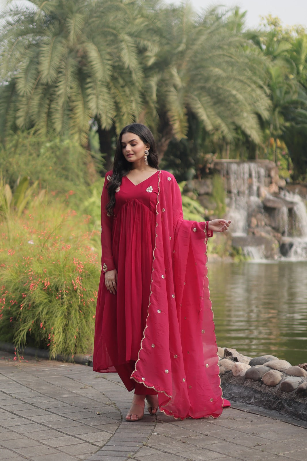 Exclusive Pink Color Embroidered Work Salwar Suit