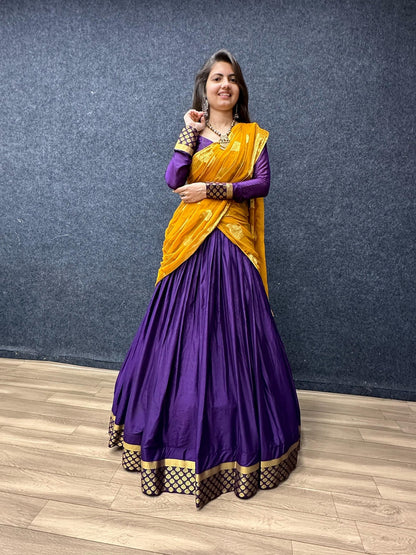 Fantastic Purple Color Jacquard Lehenga Choli