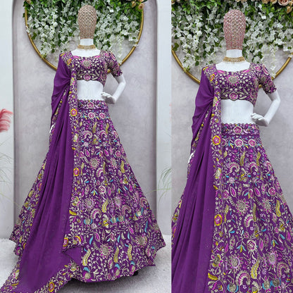 Admiring Purple Color Sequence Work Lehenga Choli