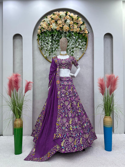 Admiring Purple Color Sequence Work Lehenga Choli