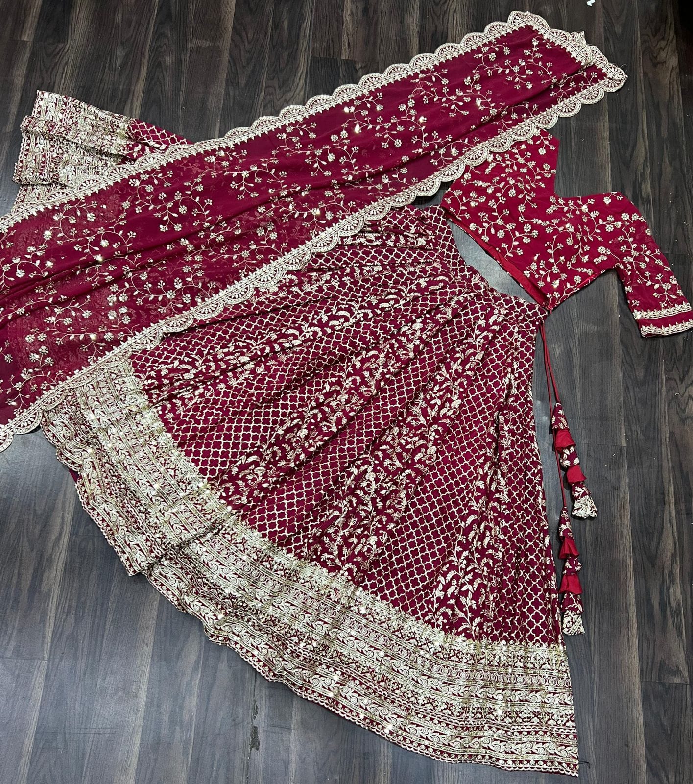Marriage Special Pink Embroidered Work Lehenga Choli
